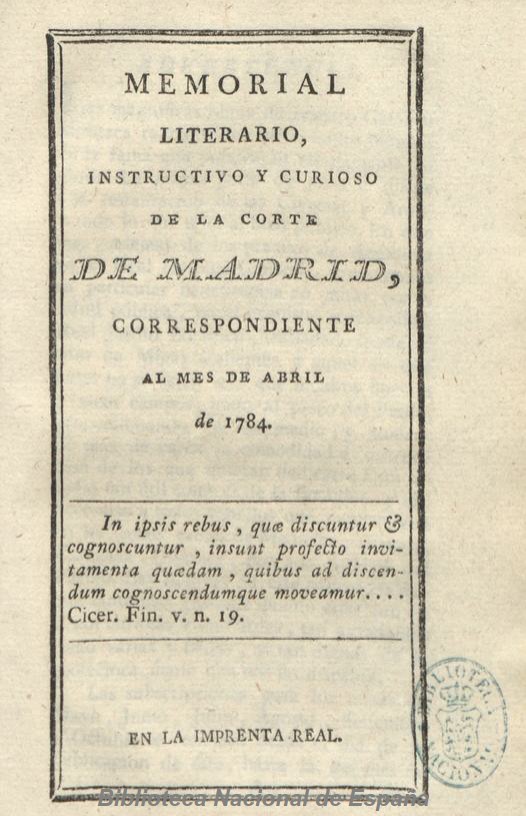 Elogio histórico de Madama Maria Le Prince de Beaumont, Escrito por el P. Ignacio de Obregón