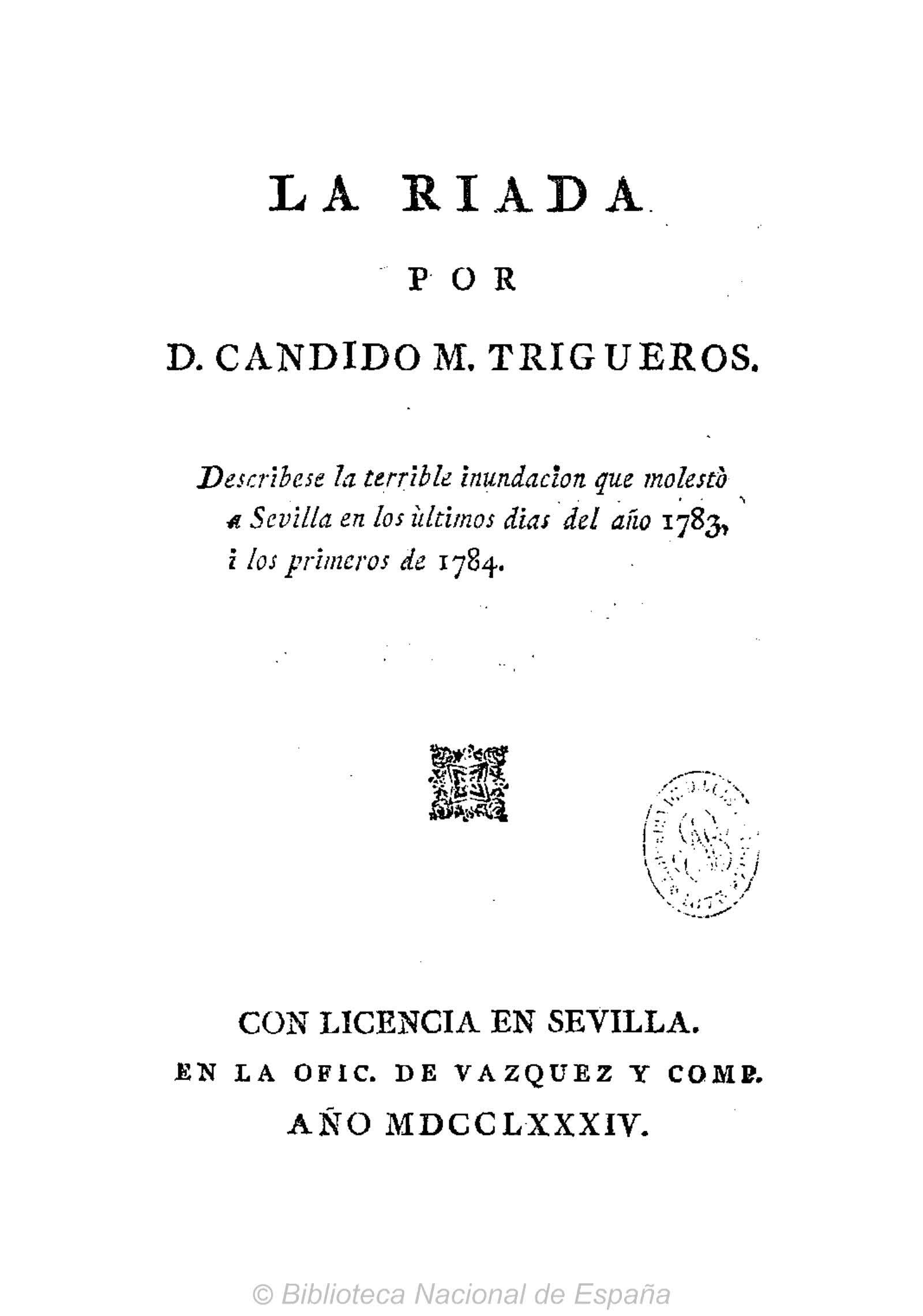 La Riada por D. Candido M. Trigueros