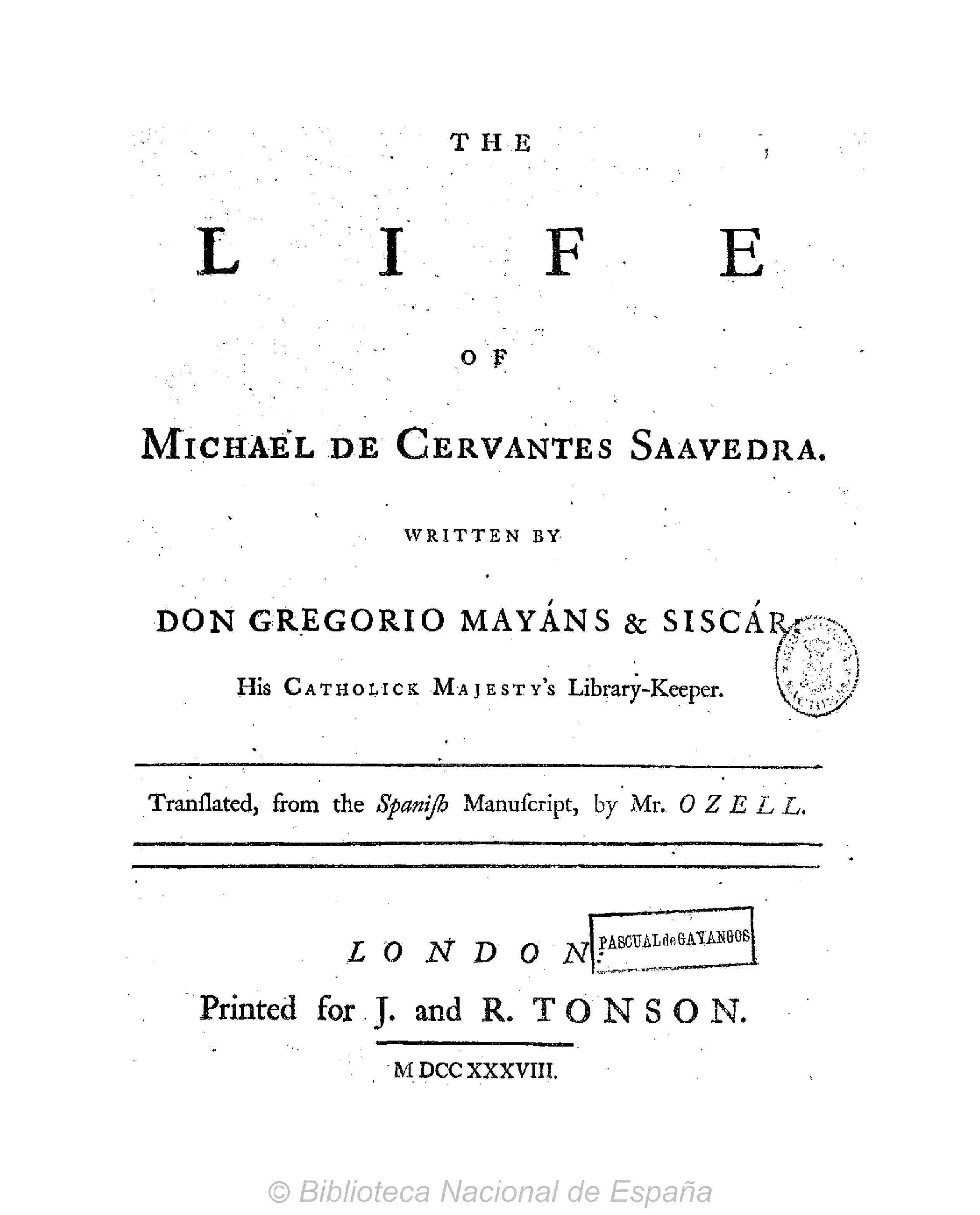 The Life of Michael de Cervantes Saavedra